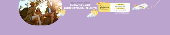International Flights 25% Off For BolBol Members