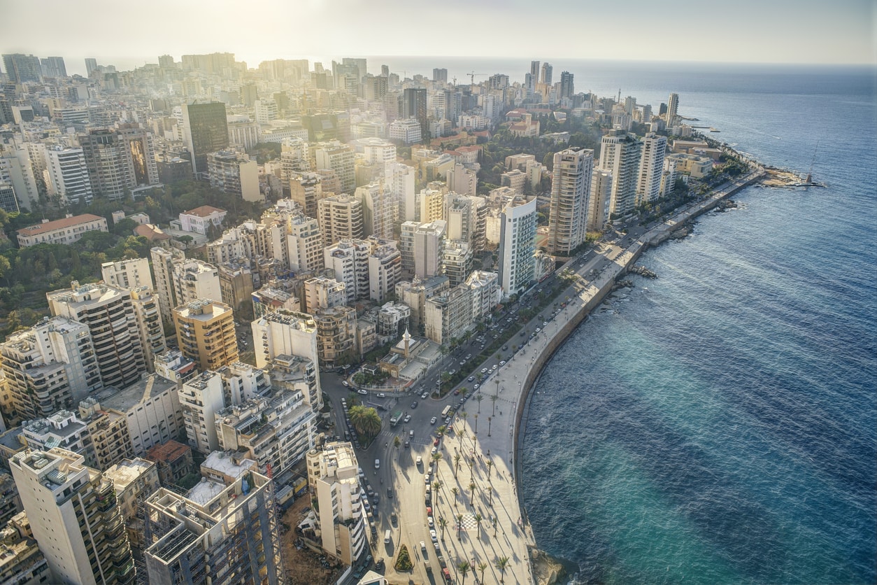 Beyrut şehri ve sahili