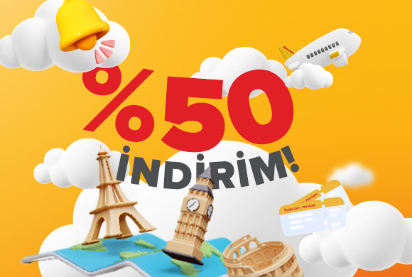 YURT DIŞI SANA ÖZEL %50 İNDİRİMLİ!